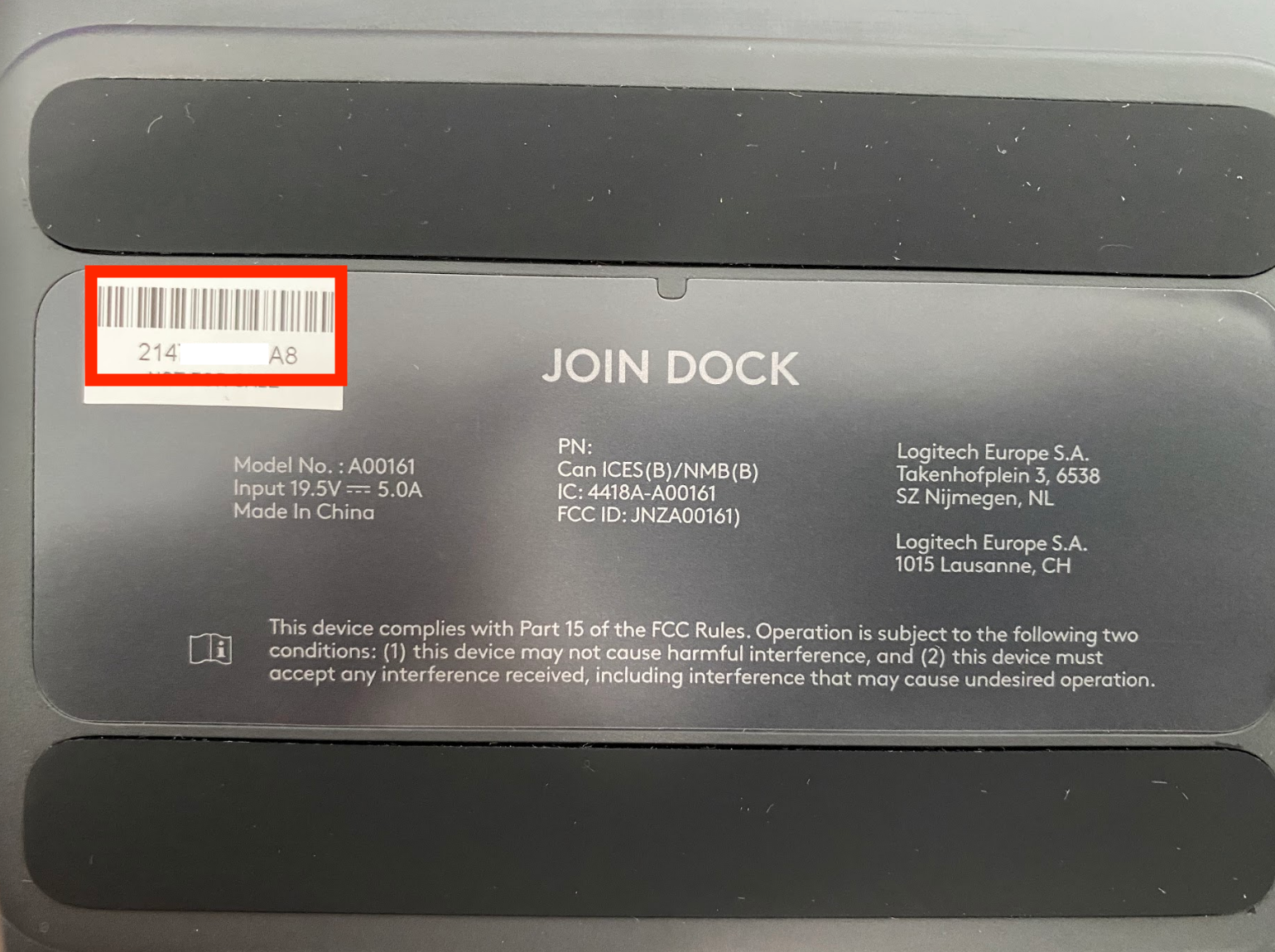 How Do I Locate My Product Serial Number? – Logitech B2B Support